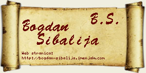 Bogdan Šibalija vizit kartica
